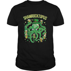 Shamrocktopus St Patricks Day Men Octopus Leprechaun Beer Shirt